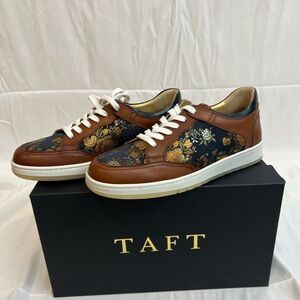 TAFT Men's Brown Floral Sneakers